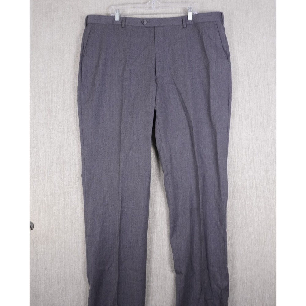 Jos A Bank Men's Wool Dress Pants Gray Size 43L 100% Wool